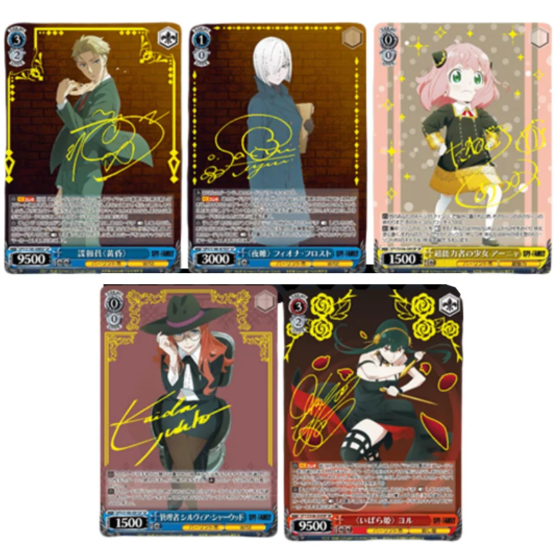 

WS Card ACG шпионская семья, копировальный персонаж, золотистый знак, самостоятельное изготовление, коллекция персонажей аниме, игрушка «сделай сам», подарок, цветная флеш-карта