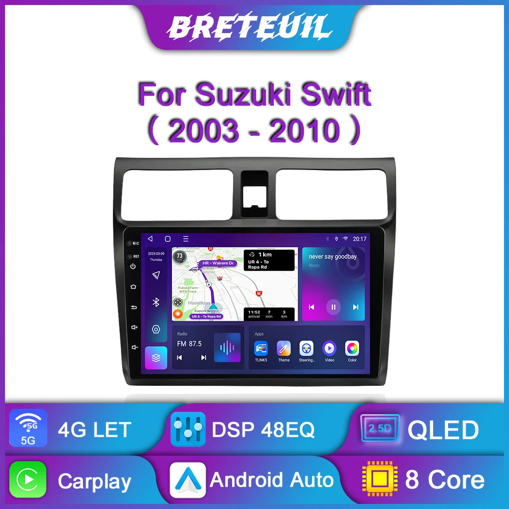 

Автомагнитола для Suzuki Swift 2003 2004 2005 2006 2007 2008 2009 2010 Android мультимедийный видеоплеер GPS навигация Carplay QLED сенсорный экран авто стерео DSP