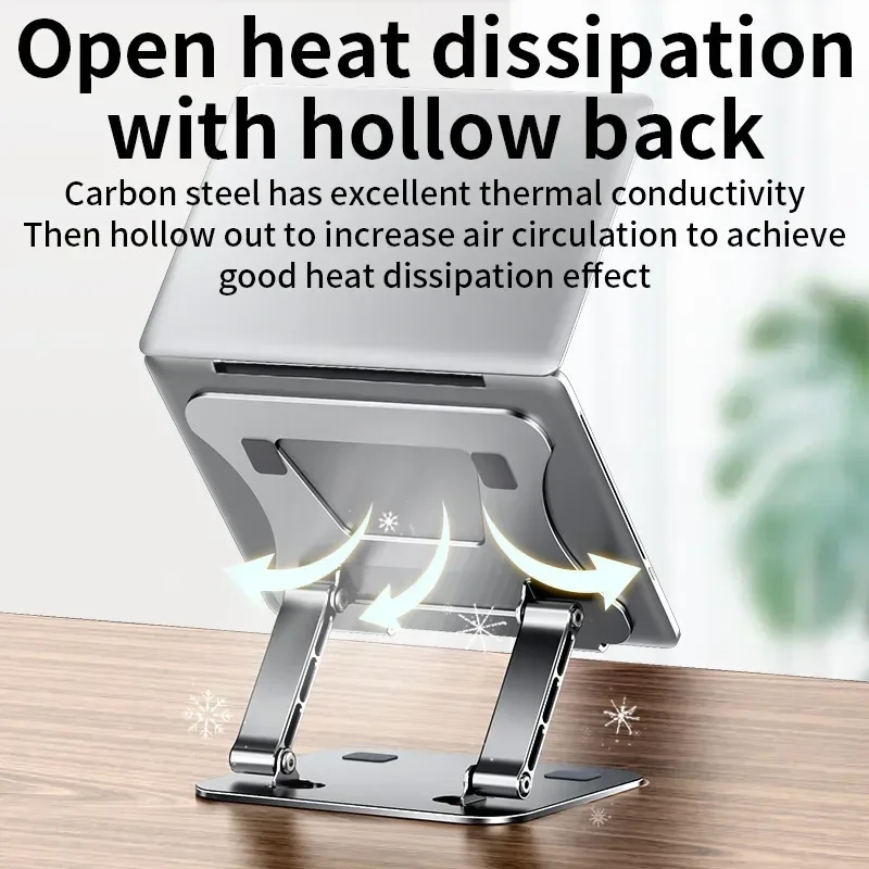 Phone Tablet Stand Adjustable Aluminum Alloy up to 17" Laptop Portable Folding stand Cooling stand support laptop stand tablet bracket mobile phone stand
