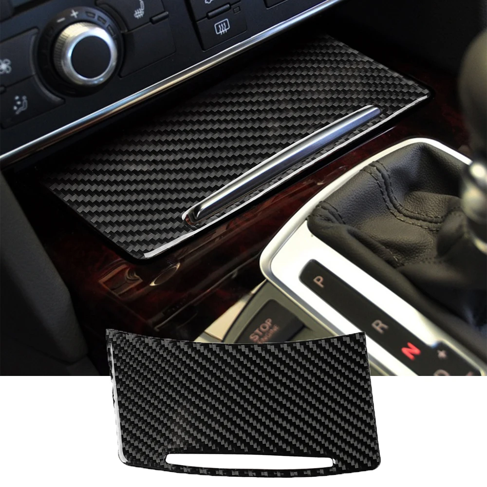 

For Audi A6 C6 4F 2005-2011 Car Central Control Storage Box Cover Sticker Inside Modified Carbon Fiber Texture Car Accessories