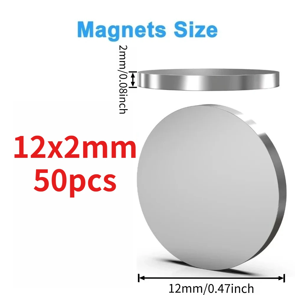Compact Assorted-Size Round Disc Magnets for Handmade Projects and Home Use