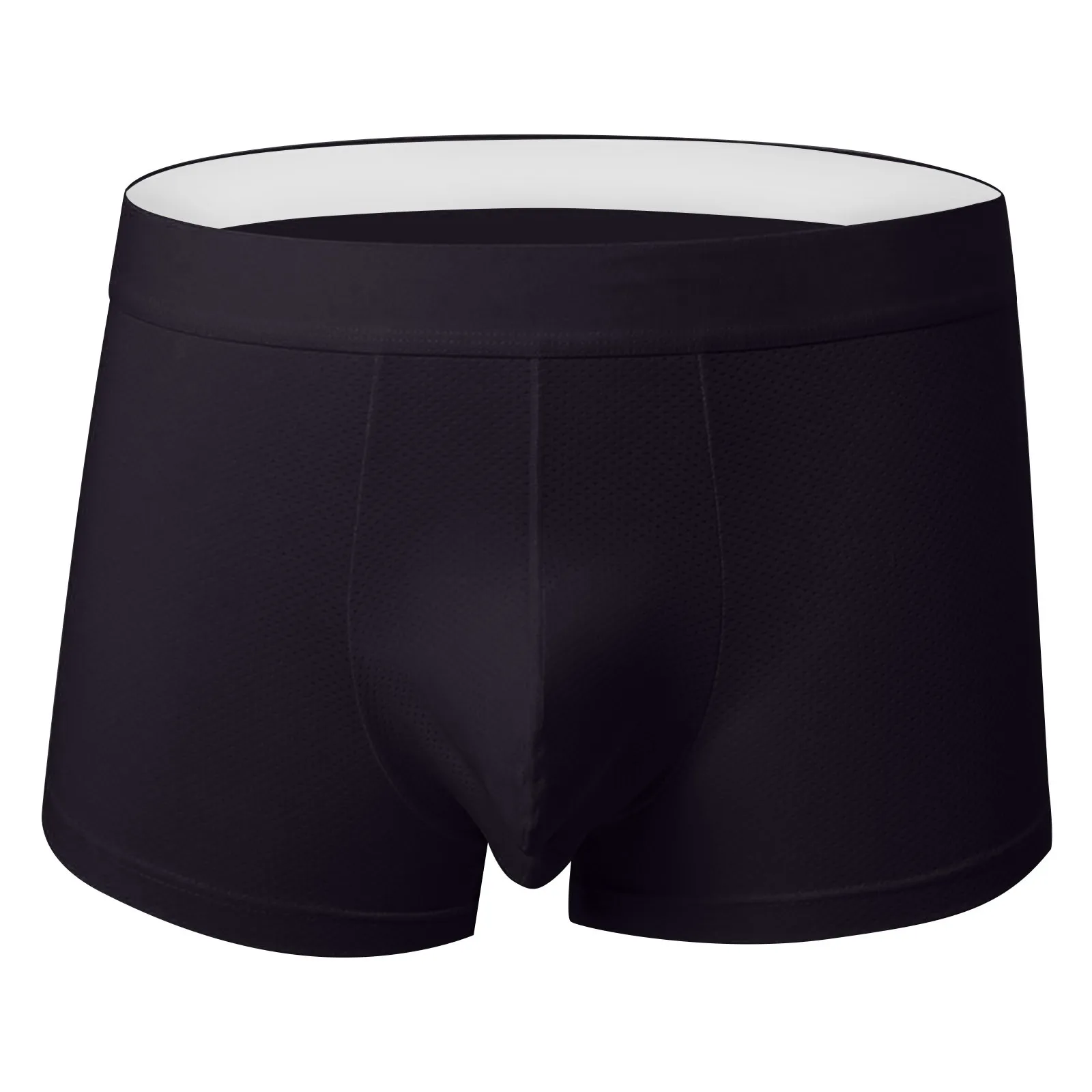 

Men'S Breathable Boxer Briefs Sexy Mesh Solid Color Flat Corner Pants Comfortable And Soft Everyday Casual Boxers Shorts