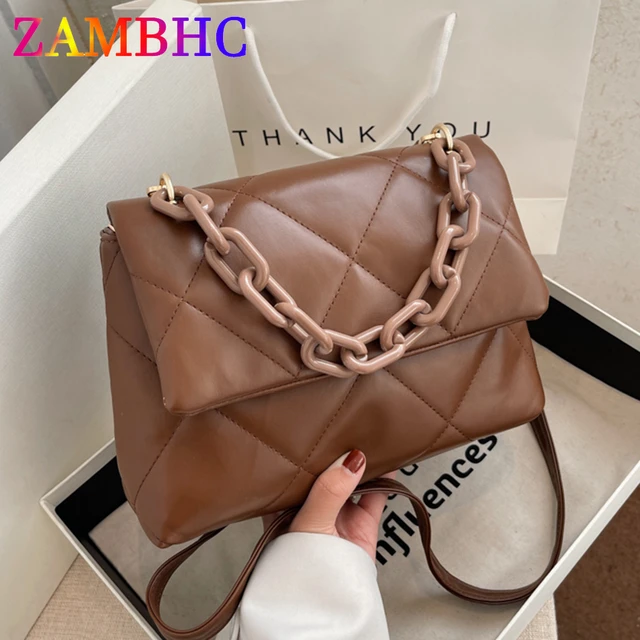 Quilted Chain Shoulder Handbag  Chains Quilted Shoulder Bag - Fashion  Chain Women's - Aliexpress