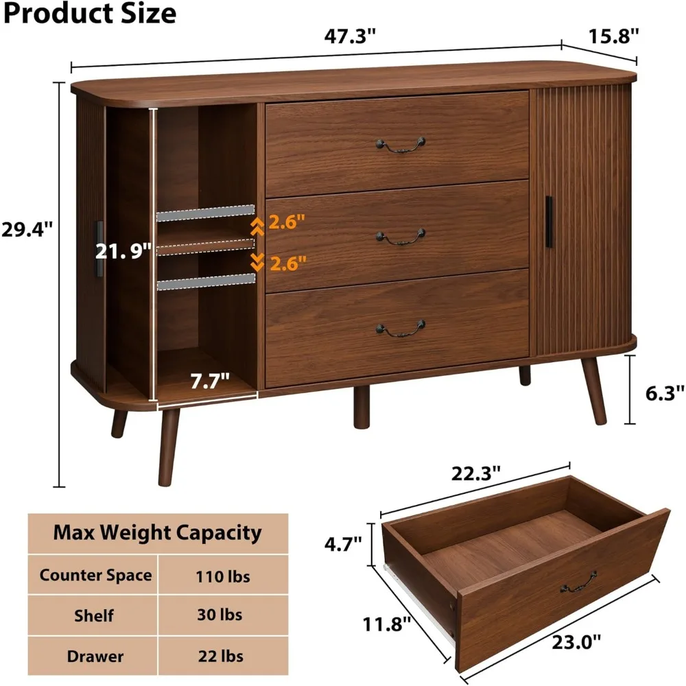 Sliding Door Buffet Cabinet 2