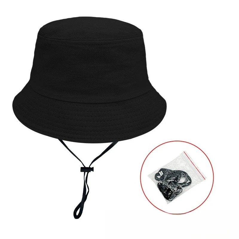 Women Bucket Hat Big Wide Brim Outdoor Soft Cotton Solid Color Sun Hat Portable Foldable Cap
