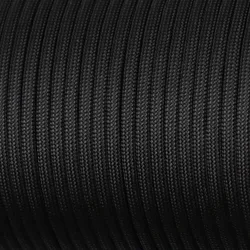 Durable 550 Paracord Rope - 4mm, Various Lengths for Outdoor Camping & Survival (Rope Black)