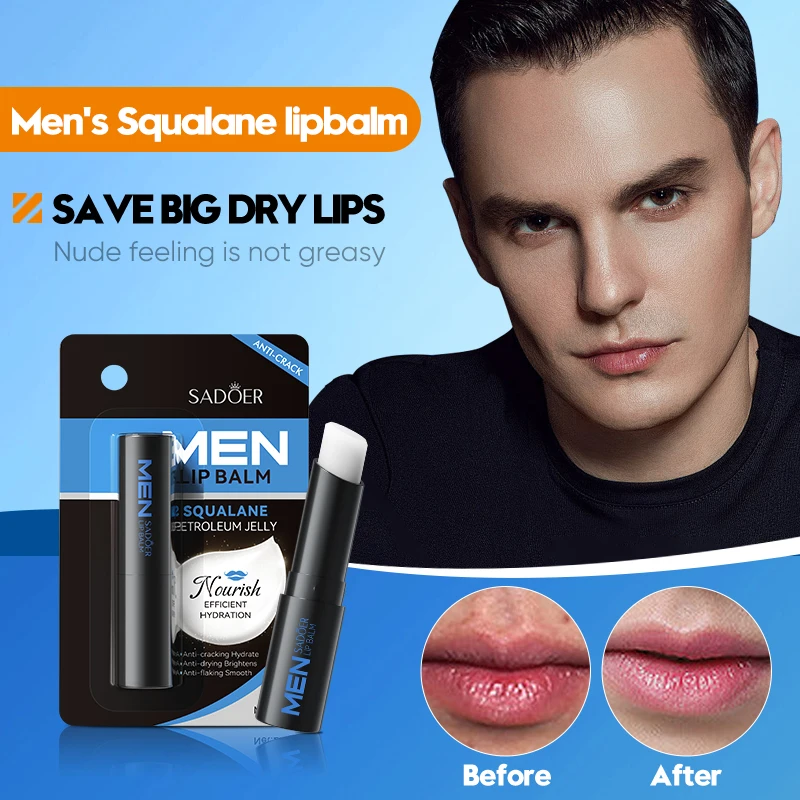 Men's Moisturizing Lip Balm - Anti-Dryness & Skin Renewal Treatment