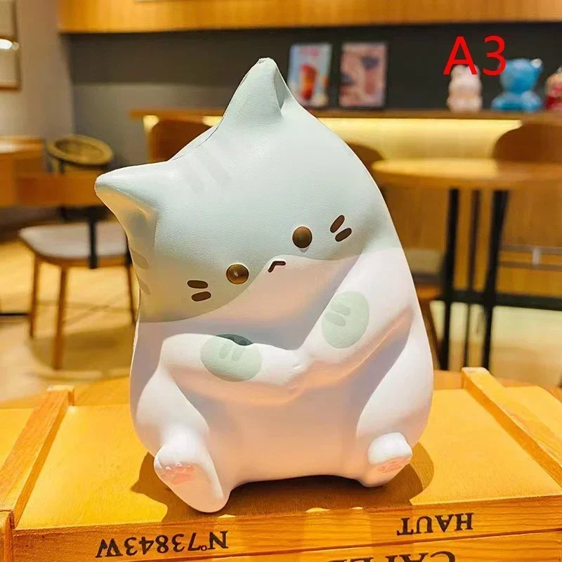 Cute Cat Stress Relief Squishy Toys PU Slow Rising Squeeze Antistress Ball Cartoon Table Ornaments Squishy Stress Reliever Toys