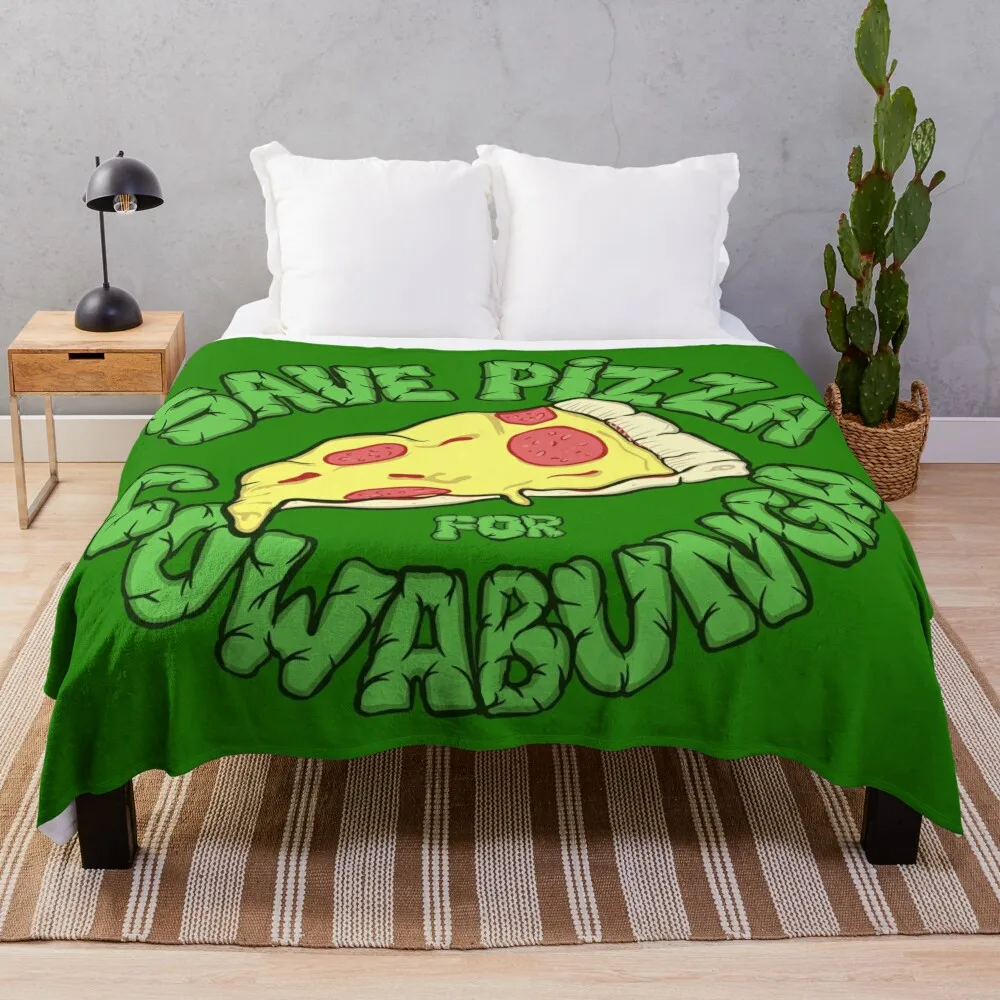

Save pizza for Cowabunga Throw Blanket Soft Plush Plaid throw blanket for sofa