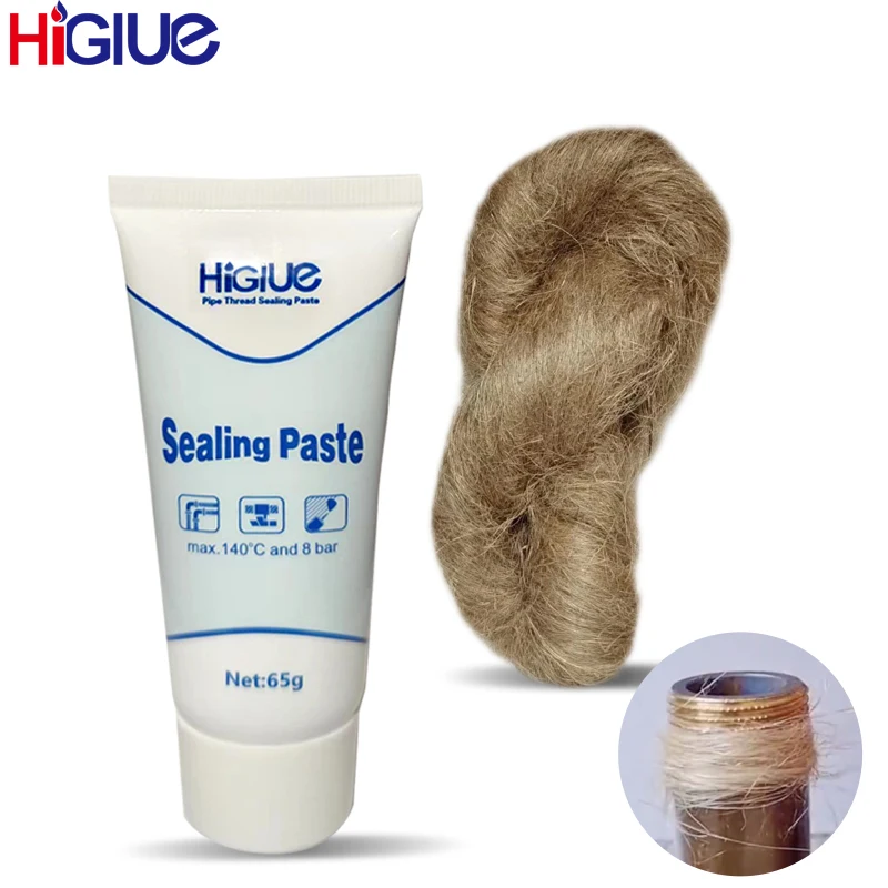 Pasta de Vedação com Fio Líquido de Cânhamo Ptfe Pasta para Correção de Vazamento de Água e Gás Antiferrugem Industrial Pipeline Agente Selante