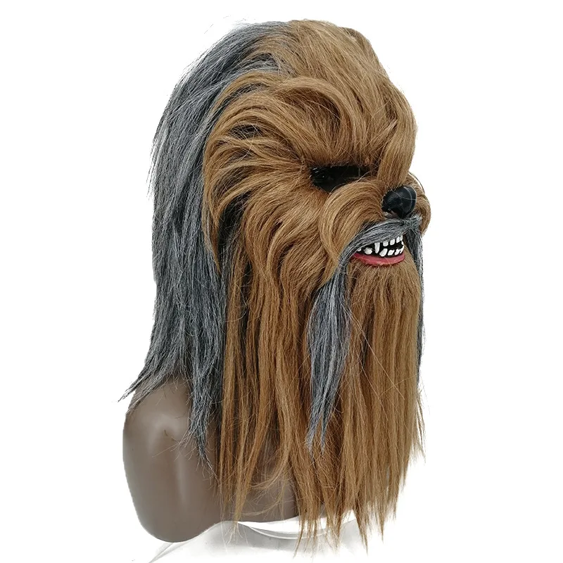 Star Wars Chewbacca Cosplay Mask Adult Unisex Chewie Latex Mask Helmet Halloween Party Carnival Props