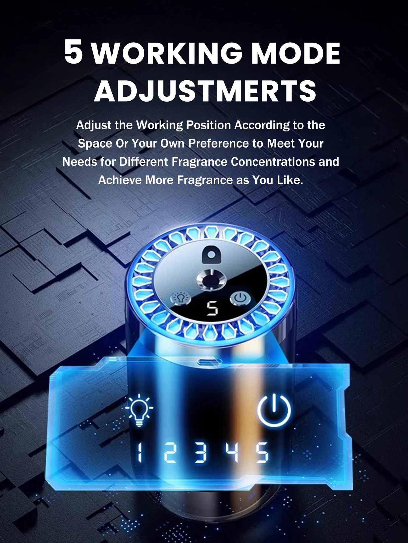 Rechargeable car aroma diffuser, aromatic essential oil, colorful lights, romantic starry sky lights, bedroom gift 4