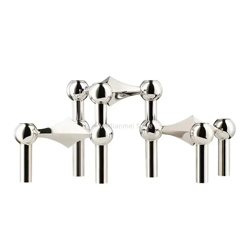 Molecular Structure Metal Candle Holder Nordic Gold Candlestick Centerpiece Living Room Decoration Gift candle holders
