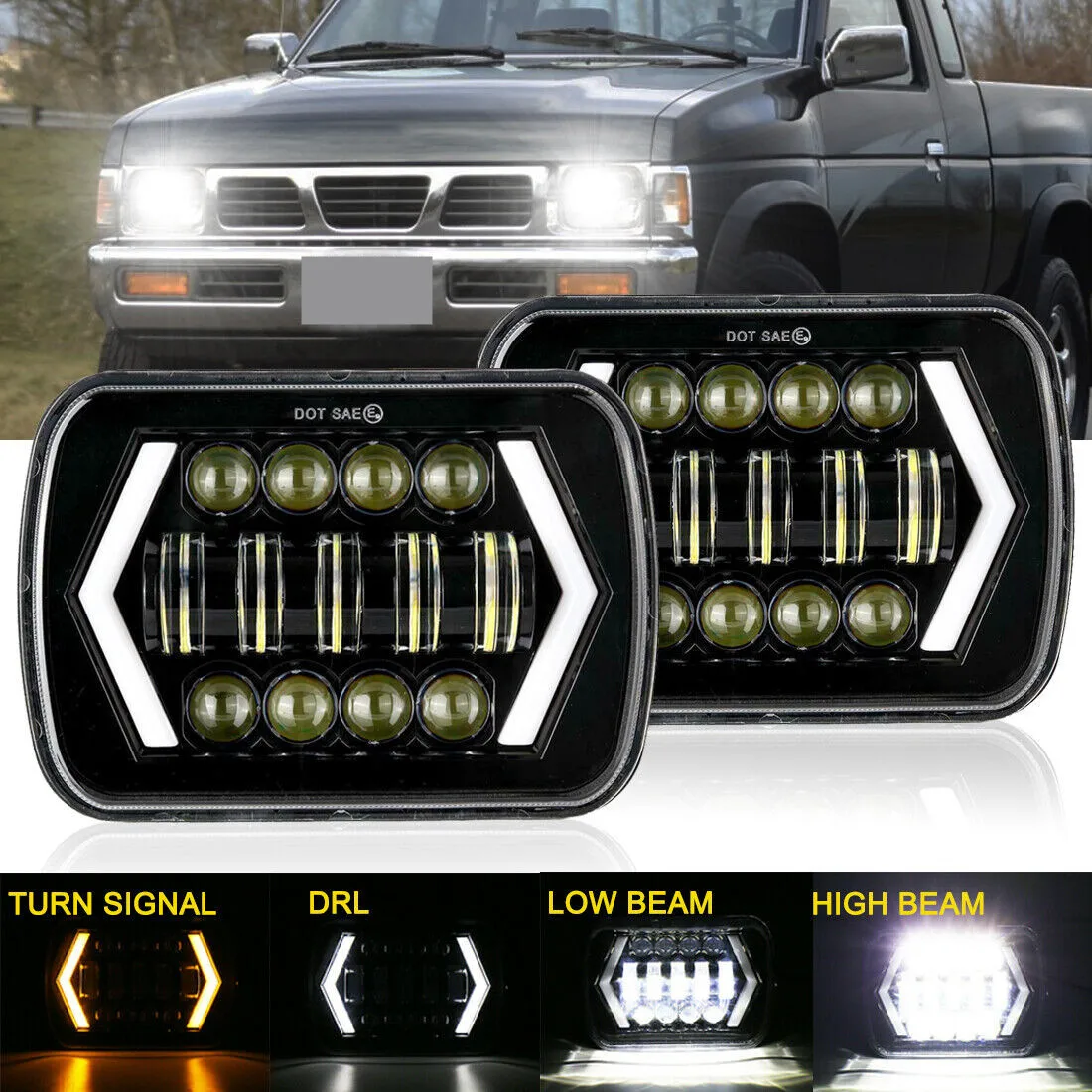 Cost less all the way Online Exclusive PAIR 7X6" 5X7" 45W High Low Beam