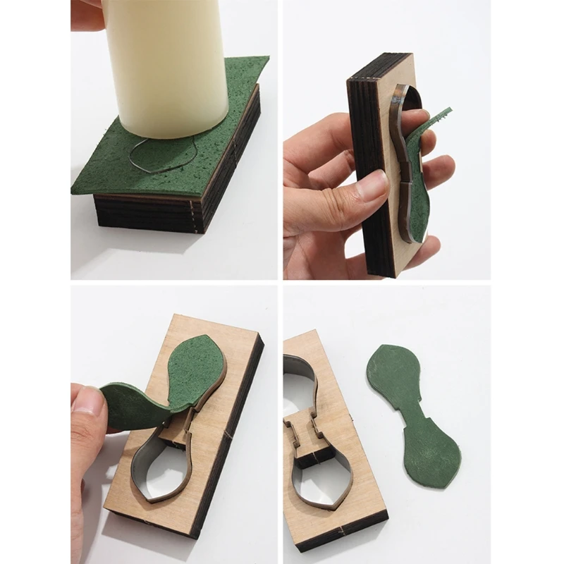 Scrapbook Embossing Wooden Die Cutting Leather Mold Keychain Cutting Mold for Earring Jewelry DIY Leather Crafts Making