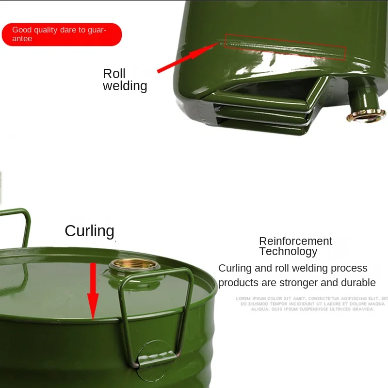 Iron Oil Drum 10 Liters Diesel Barrel Spare Motorcycle Fuel Tank Gasoline Special Barrel