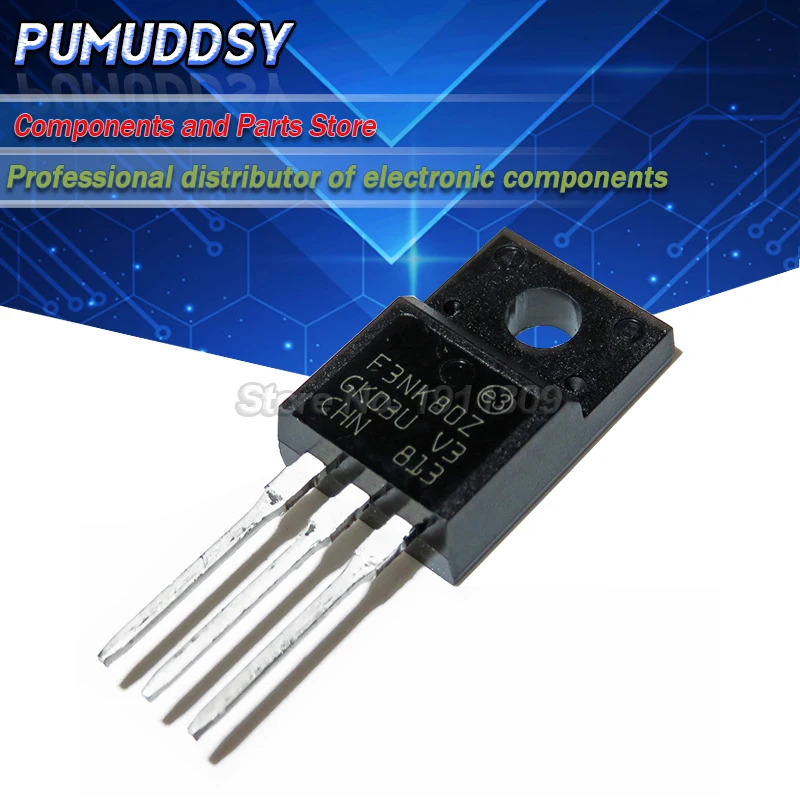5 Pezzi STF3NK80Z – Transistor MOSFET – Componenti Elettronici Icexpert