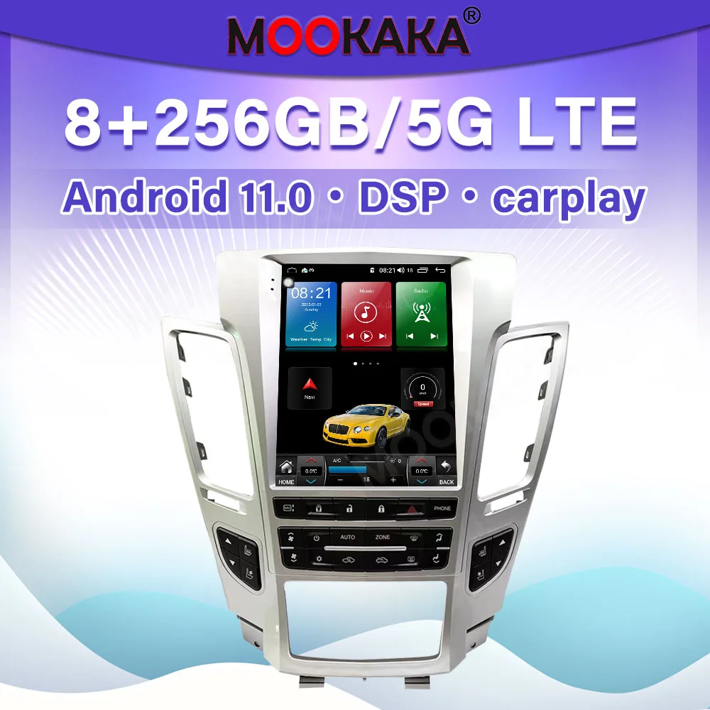 

For Cadillac CTS 2007-2012 Carplay Android Car Stereo Radio Multimedia Player GPS Navigation Auto Audio