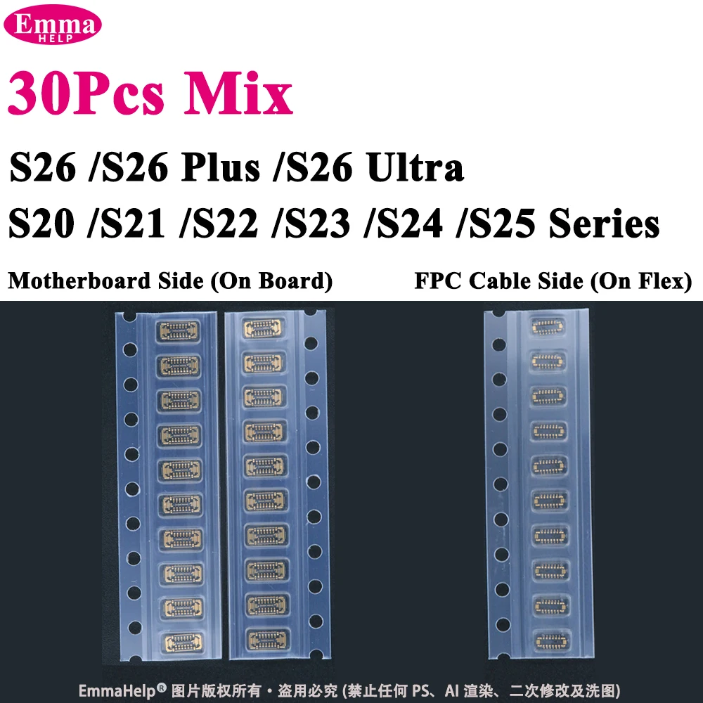 Cavo Flessibile FPC per Segnale Wi-Fi da 10-60 Pezzi per Samsung S26 S25 S24 Plus S20 S21 S22 S23 Ultra Antenna FPC 2*6Pin 12Pin - immagine 4