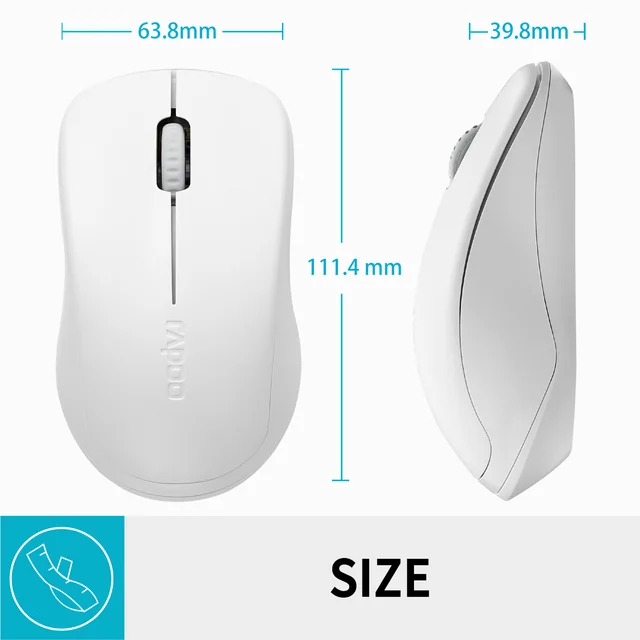 Rapoo 1680 Wireless Mouse Slim Mouse Mouse 1000 DPI Silent 3 Buttons For  Computer Tablet Laptop Mute Mice Quiet 2.4G Mouse - AliExpress