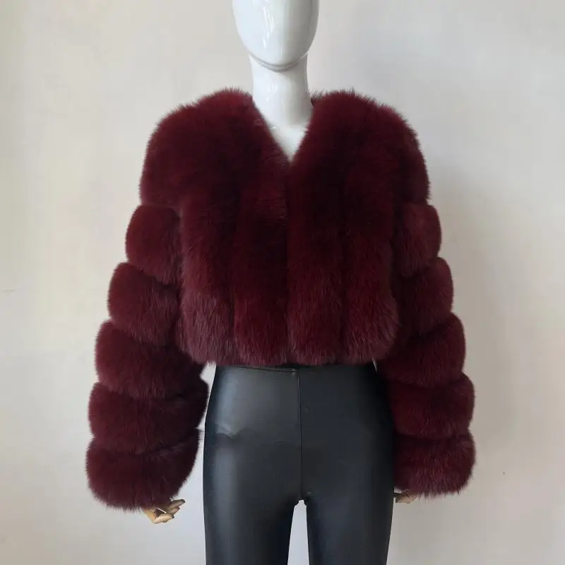 2023 New Short Style Real Fox Fur Coat Winter Woman Natural Warm Fashion Luxury