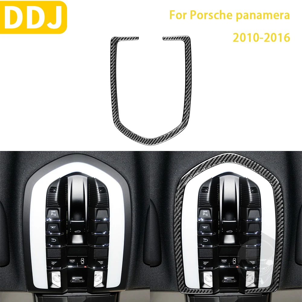 

Аксессуары для Porsche Panamera 2010-2016, автомобильная передняя лампа для чтения из углеродного волокна, декоративная наклейка