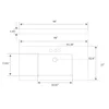 Bathroom Vanity Top with Undermount Rectangular Middle Sink and 4" Height Backsplash, Pre-Drilled 8 Inch Faucet Hole 3