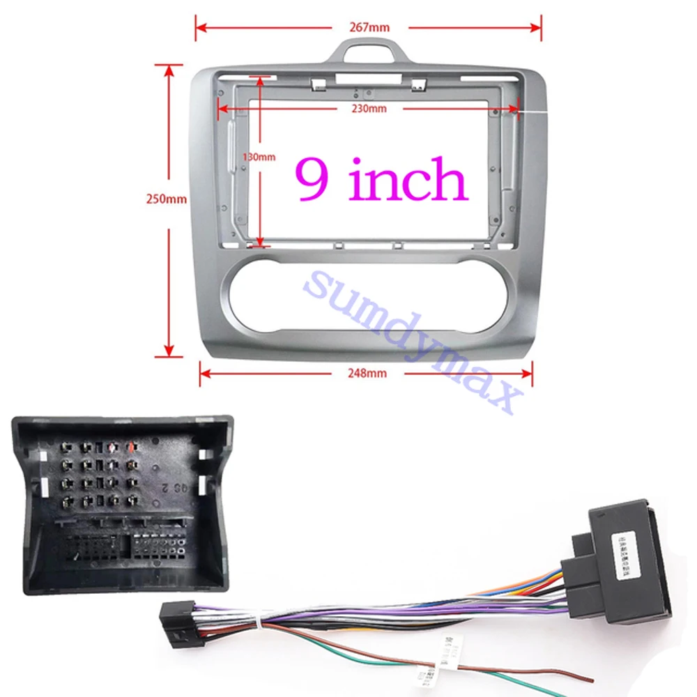 

9inch Android Big Screen Radio Audio Fascias for Ford Focus 2 S-Max 2004-2014 car Panel Dash Kit Trim Bezel Fascias frame