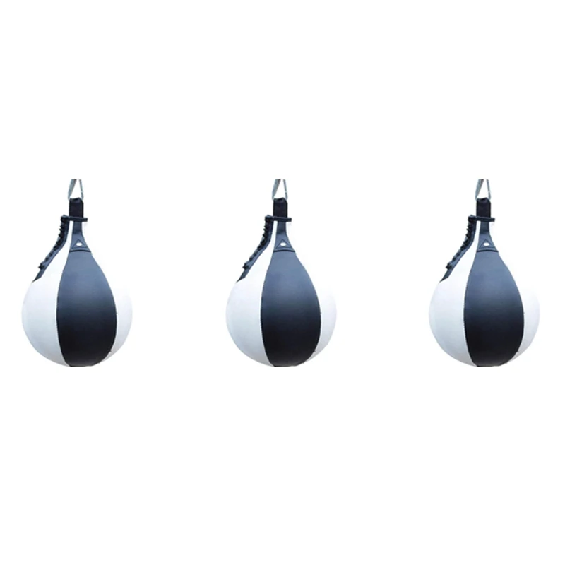 

3X Boxing Speed Ball Pear Shape PU Speed Bag Boxing Punching Bag Swivel Speedball Exercise Fitness Training Ball