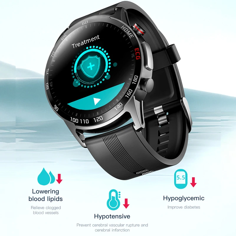 Smart Watch uomo trattamento Laser ECG cardiofrequenzimetro Fitness Tracker  Smartwatch donna pressione sanguigna ossigeno nel sangue per iOS Android  Phon|Smart Watches| - AliExpress