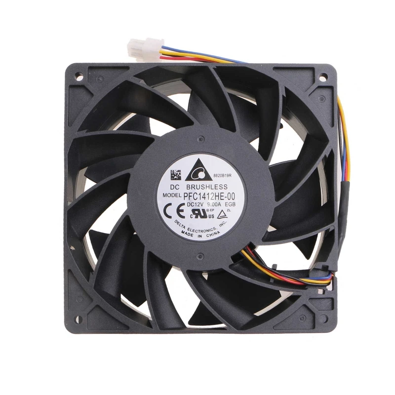 

140 мм x 38 мм 7000PWM Высокоскоростной двойной шарикоподшипник для DC 12V 14см Вентилятор охлаждения E65C
