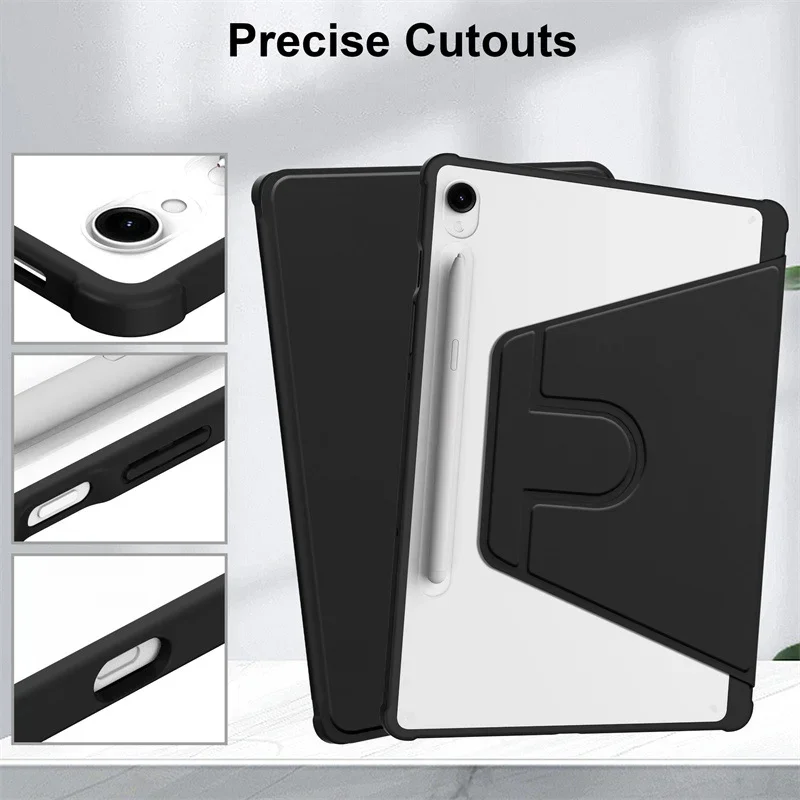 360° Rotating Tablet Case with Pencil Holder