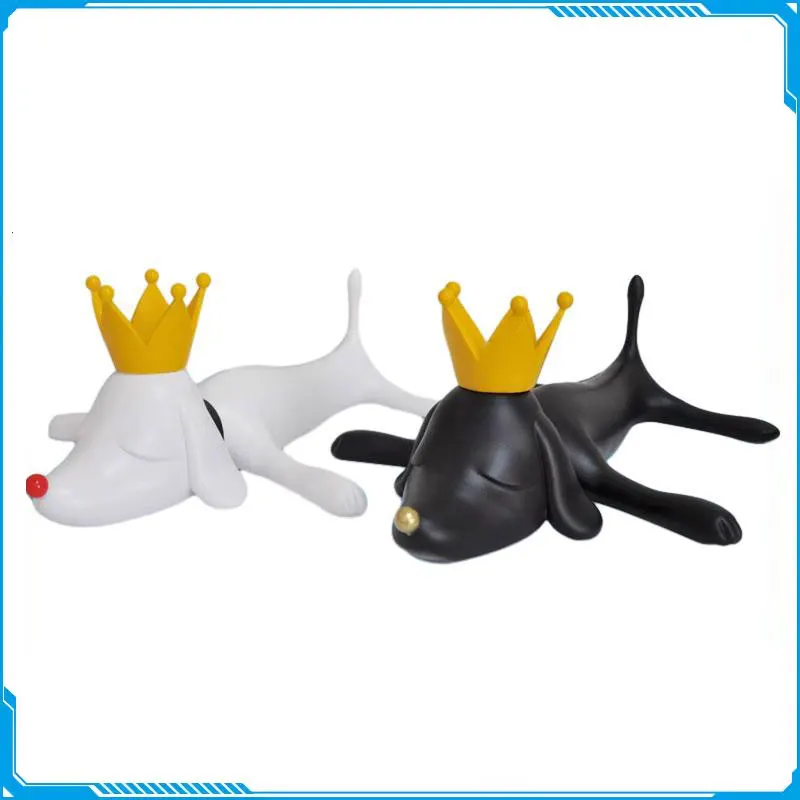 

Yoshitomo Nara Insomnia Doll Sleepwalking Crowned Dog Walking Statuette Designer Toy Anime Action Collectible Model Ornaments