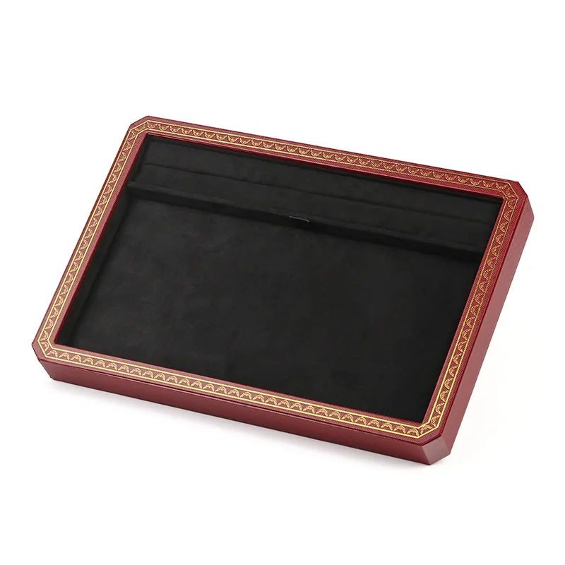 Fashion PU Leather Jewelry Ring Jewelry Display Organizer Box Tray Holder Earring Jewelry Storage Showcase