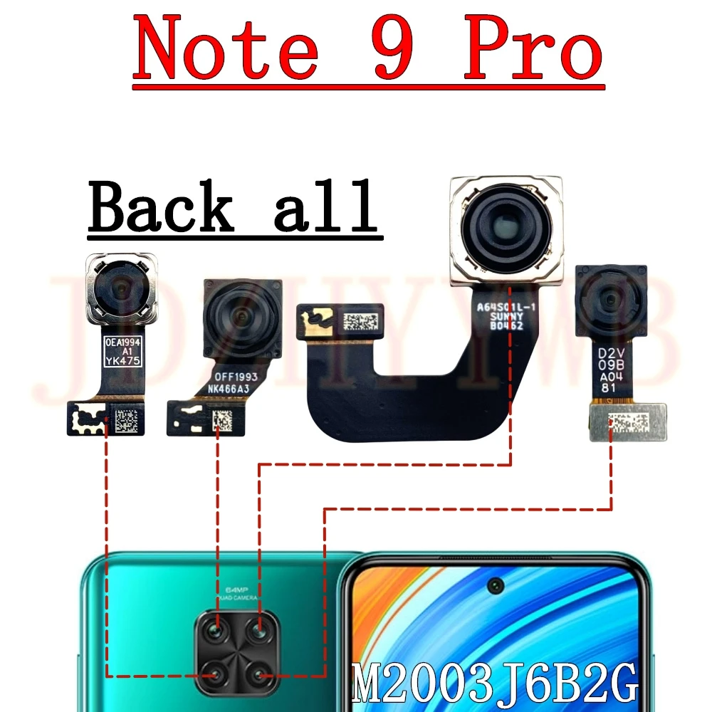 Original Caméra Avant Pour Xiaomi Redmi Note 9 Pro/Redmi Note