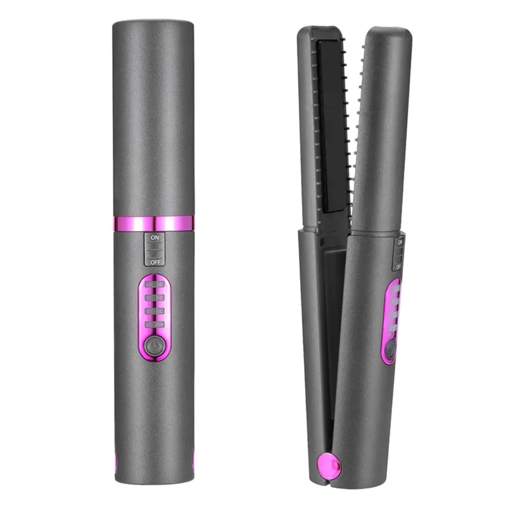 new Mini Professional 2 in 1 Portable Hair Curler Hair Straightener Flat Iron Hairs Straightening Corrugated Iron Styling Tools