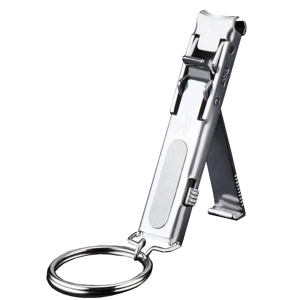 Nail Clippers Ultra Thin Collapsible Portable Travel Fingernail Keychain Scissors Cutter Stainless Steel Manicure Tools Kits