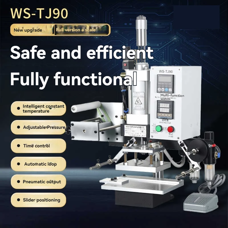 Pneumatic Cylinder Hot Stamping Machine for Heat Transfer Press Embossing Tools Printer Bronzing Tools for Leather