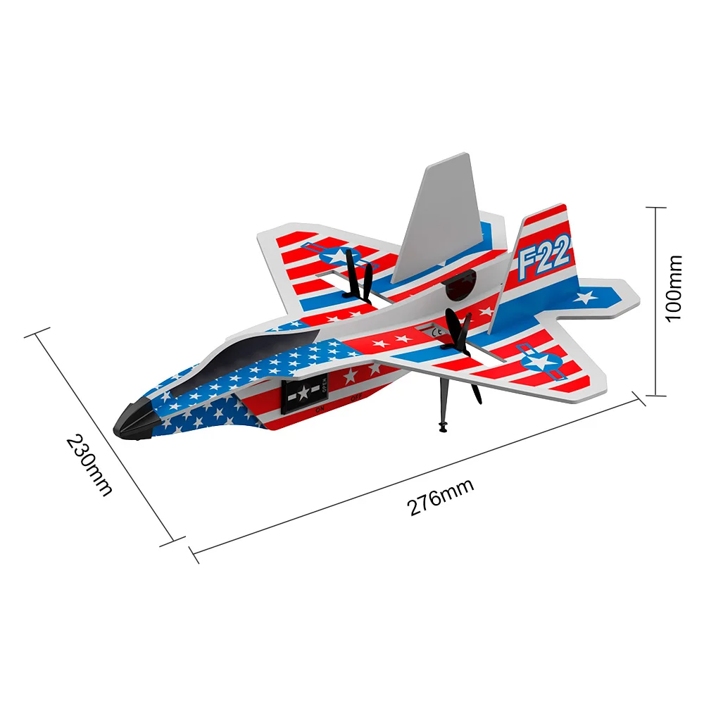 9IMOD 4 비행기 F22 글라이더 2채널 MPP 50M 15분 비행 자이로스코프 장착 RC 폼 항공기