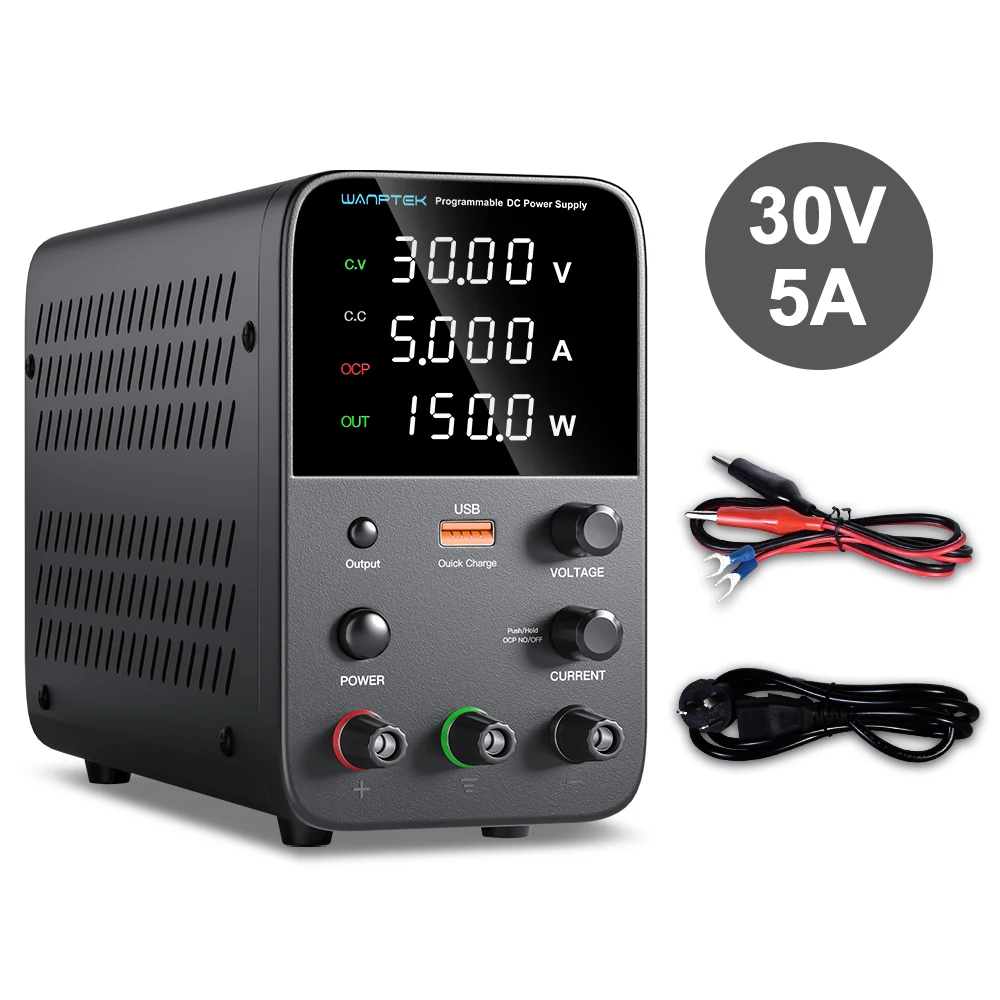 thumbnail image 2 of Wanptek 30v Dc Power Supply Wanptek DC Power Supply Variable 30V 10A, Bench Power Supplies With Adjustable Bench 2 of 14