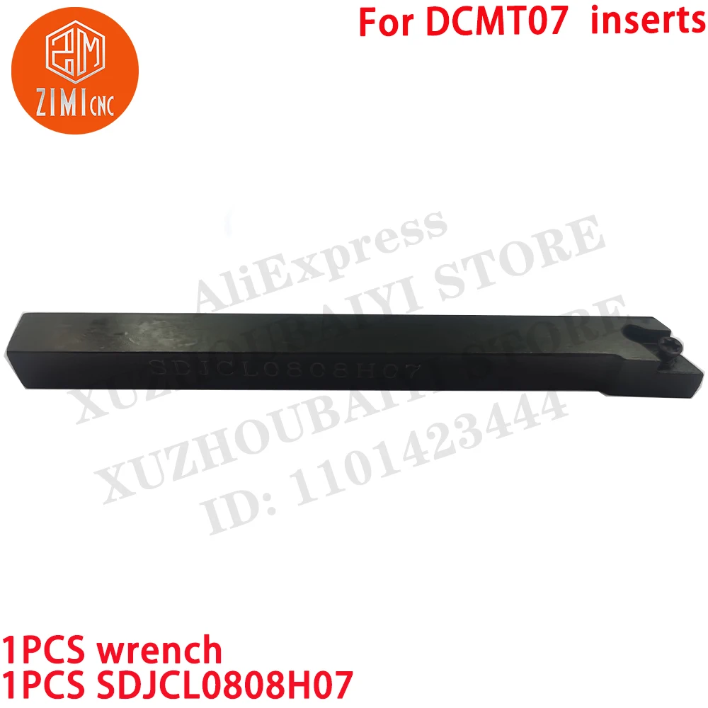 SDJCL0808H07 8x100mm CNC Lathe External Turning indexable Tools Holder for DCMT07 metal lathe tool Carbide Inserts cutting tools