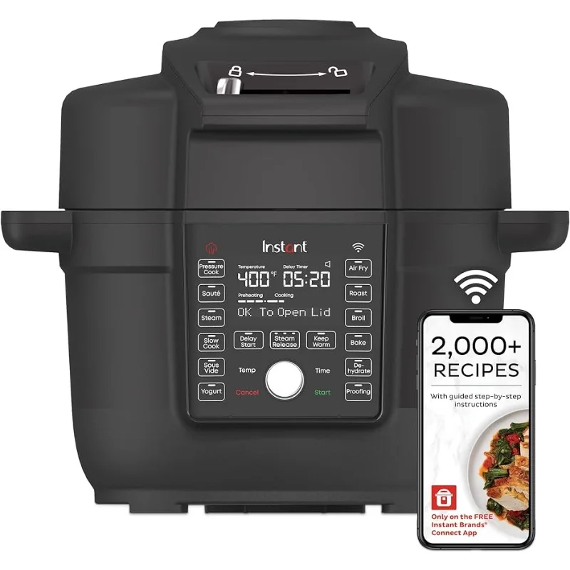 

Instant Pot 6.5 Quart Duo Crisp Ultimate Lid with WIFI, 13-in-1 Air Fryer and Pressure Cooker Combo, Sauté, Slow Cook, Bake,Warm