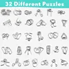 8Pcs/Set Metal Montessori Puzzle Wire IQ Mind Brain Teaser Puzzles Adults Interactive Game Reliever Educational Toys 3