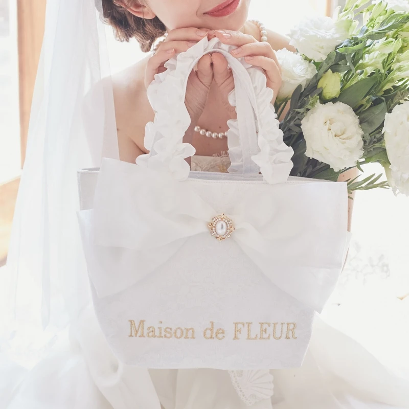 Fashion High-End Japanese Style Women's Handbag Sweet Cute Cosmetic Bag Storage Portable Lace Party Versatile Women's Bags