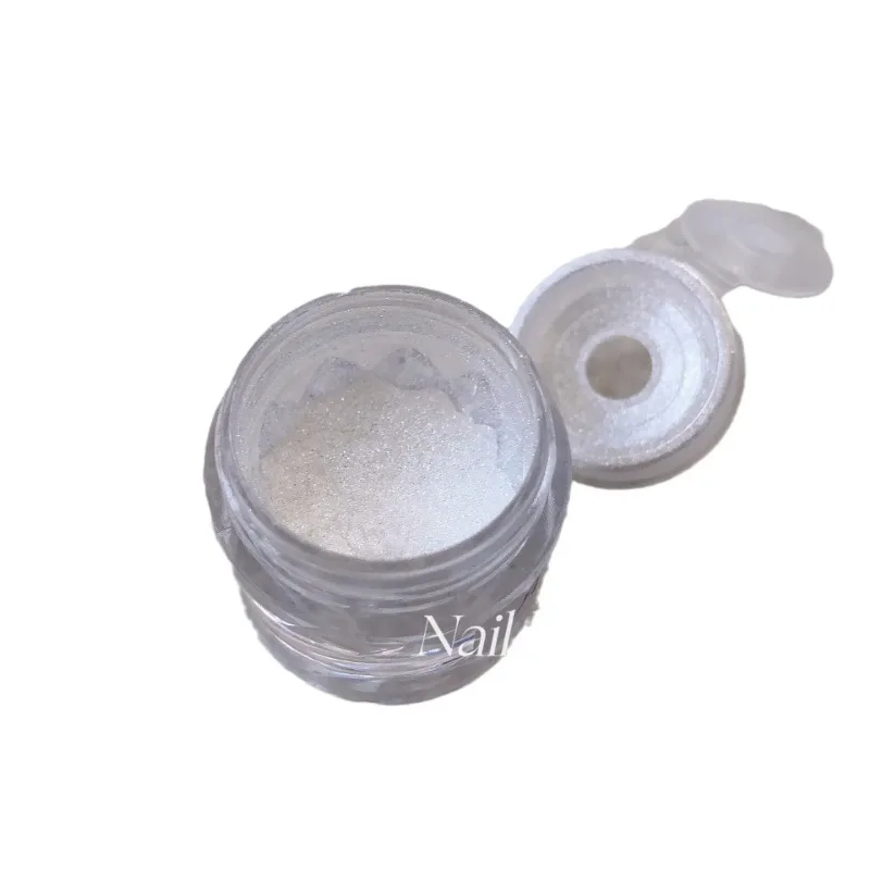 DIY Nails Powder Nails Glitter Aurora Shining Pigment Chrome Dust Woman Nail Art Decoration Pearl White Moonlight Mirror