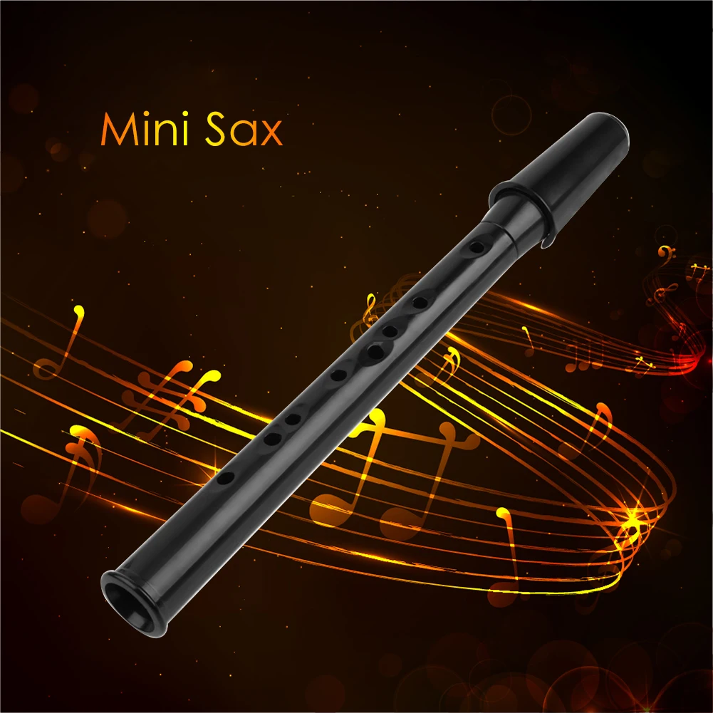 Mini Saxophone Portable Little Saxophone Mini Pocket ABS Bb with Alto Mouthpiece 5 Reeds Woodwind Instruments