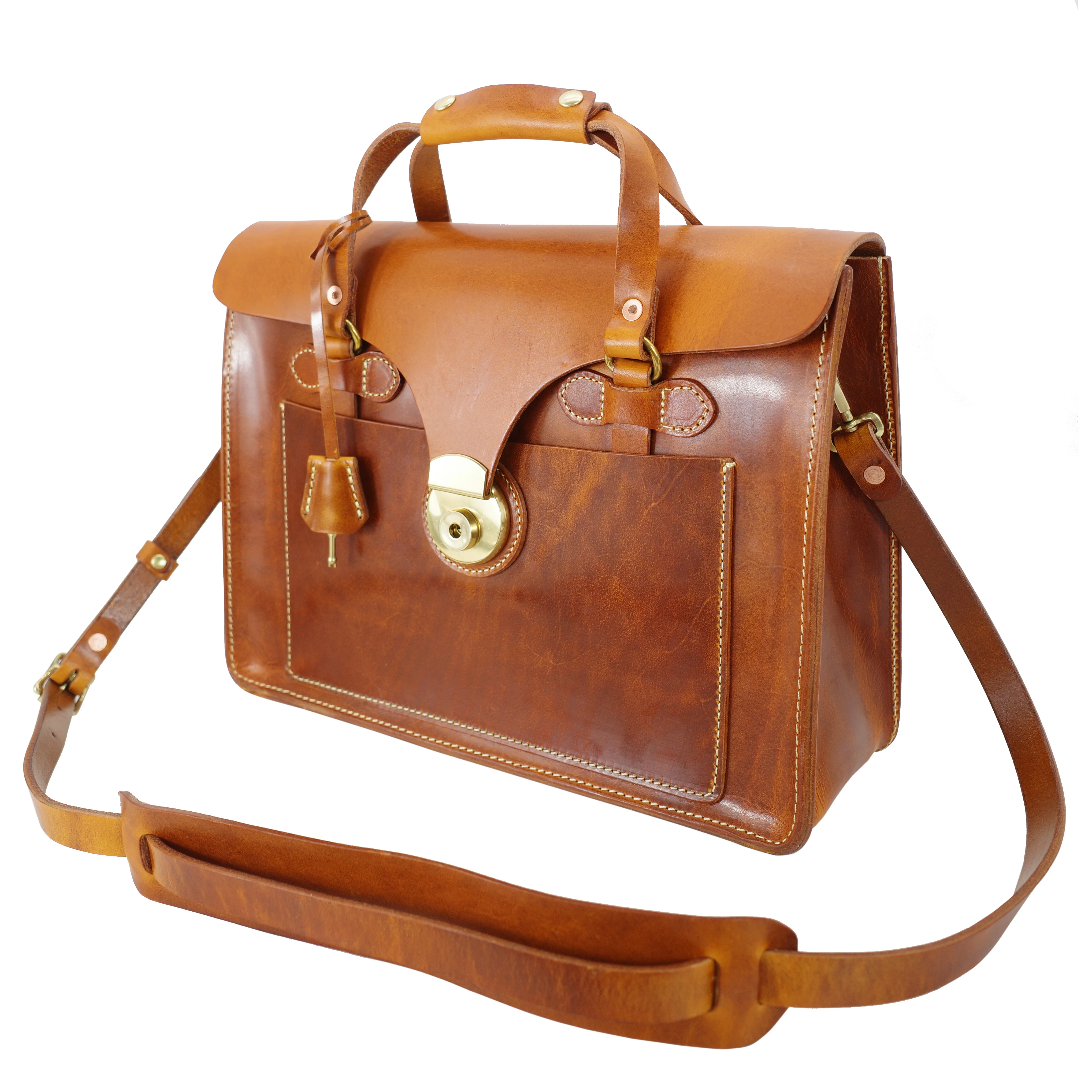 Hochwertige Herren-Aktentasche aus erstklassigem Rindsleder, Business-Vintage-Handtasche aus echtem Leder, Damen-Laptoptasche, Messenger-Tasche. – Detail 2