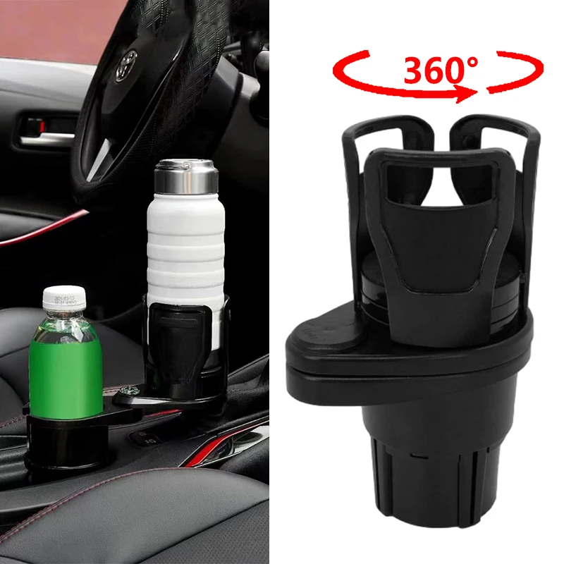 2 In 1 Car Cup Holder Multifunctional Car Cup Storage Rack Expander for Car Adapter Adjustable Drink Cup Holder Phone Holders