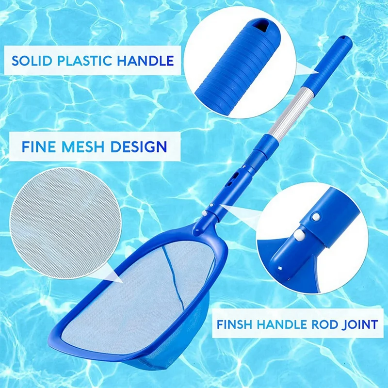 Pool Skimmer 1 PCS Pool Net 3 Section Pole Fine Mesh
