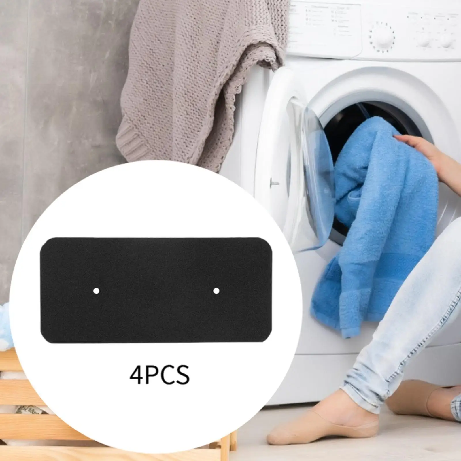 4Pcs Dryer Foam Filter Accessories Black Easy Installation Professional Spare Parts 40006731 Replacement Attachment Part